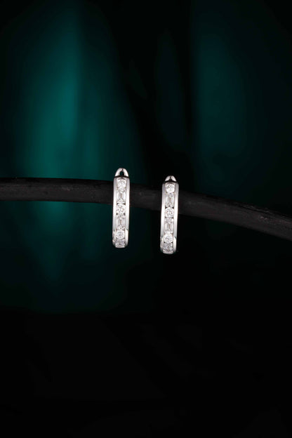 Lab Grown Diamond Earring-ZBE0088-W