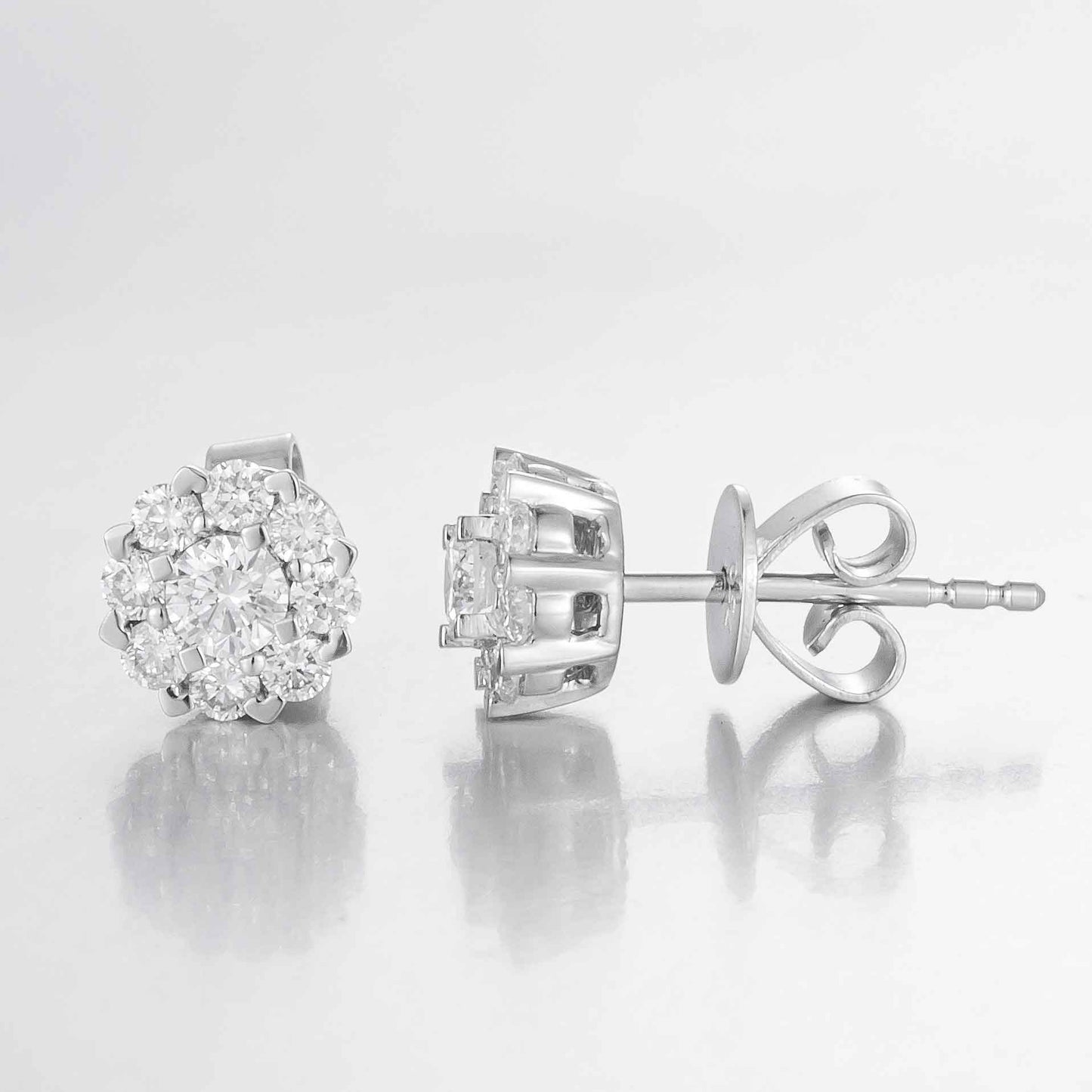 Lab Grown Diamond Earring-ZBE0018-6.8MM