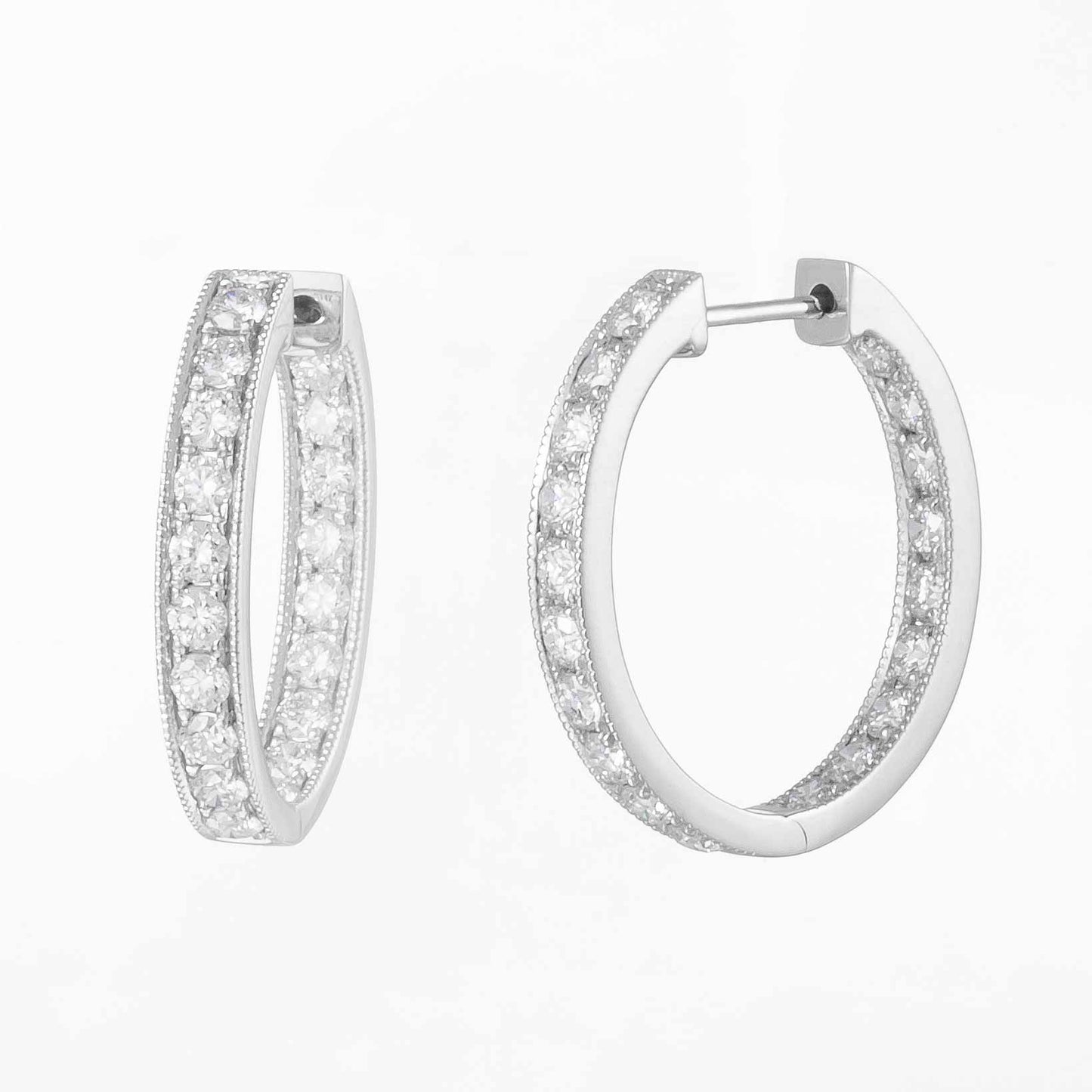 Lab Grown Diamond Earring-ZBE0094-W