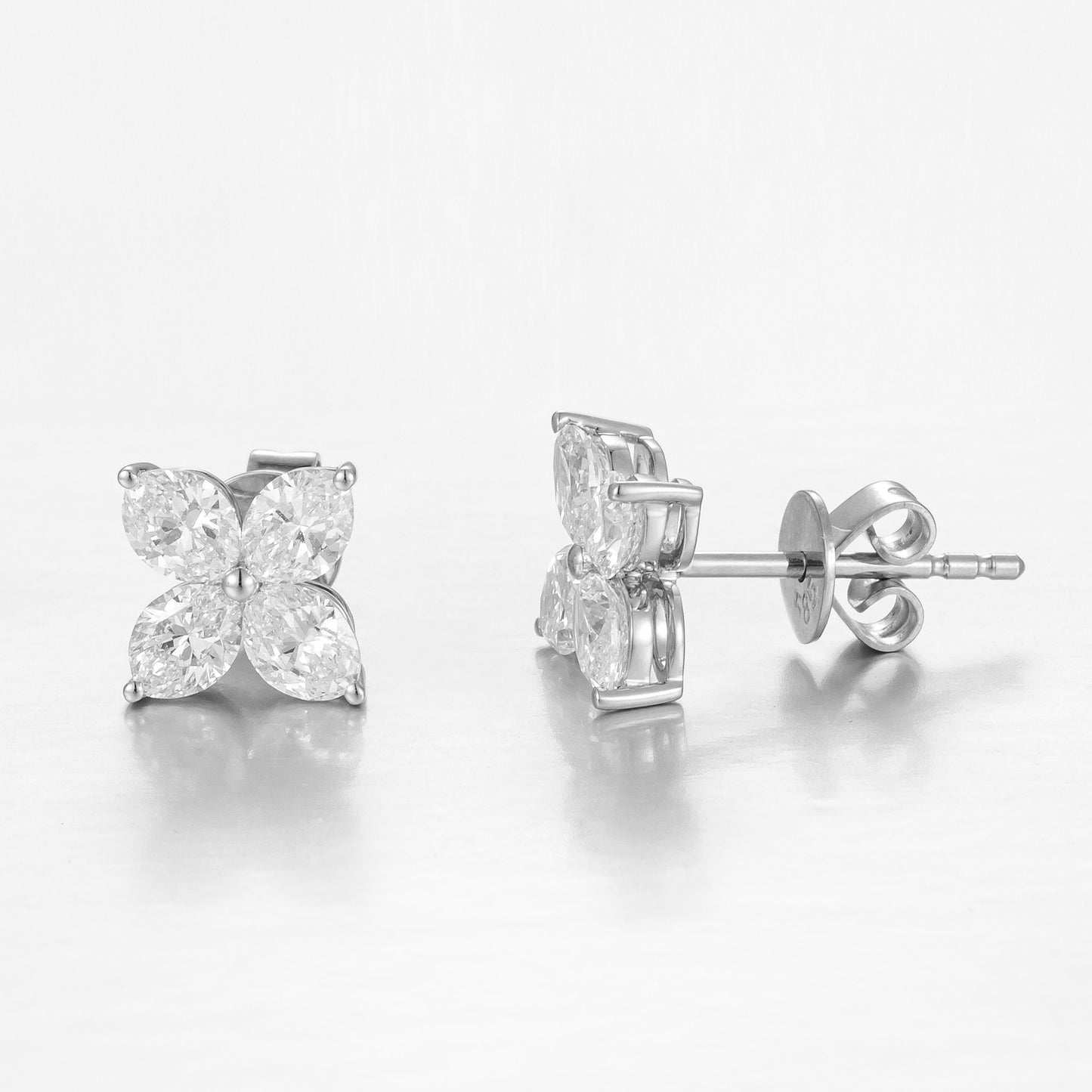 Lab Grown Diamond Earring-ZBE0186-W