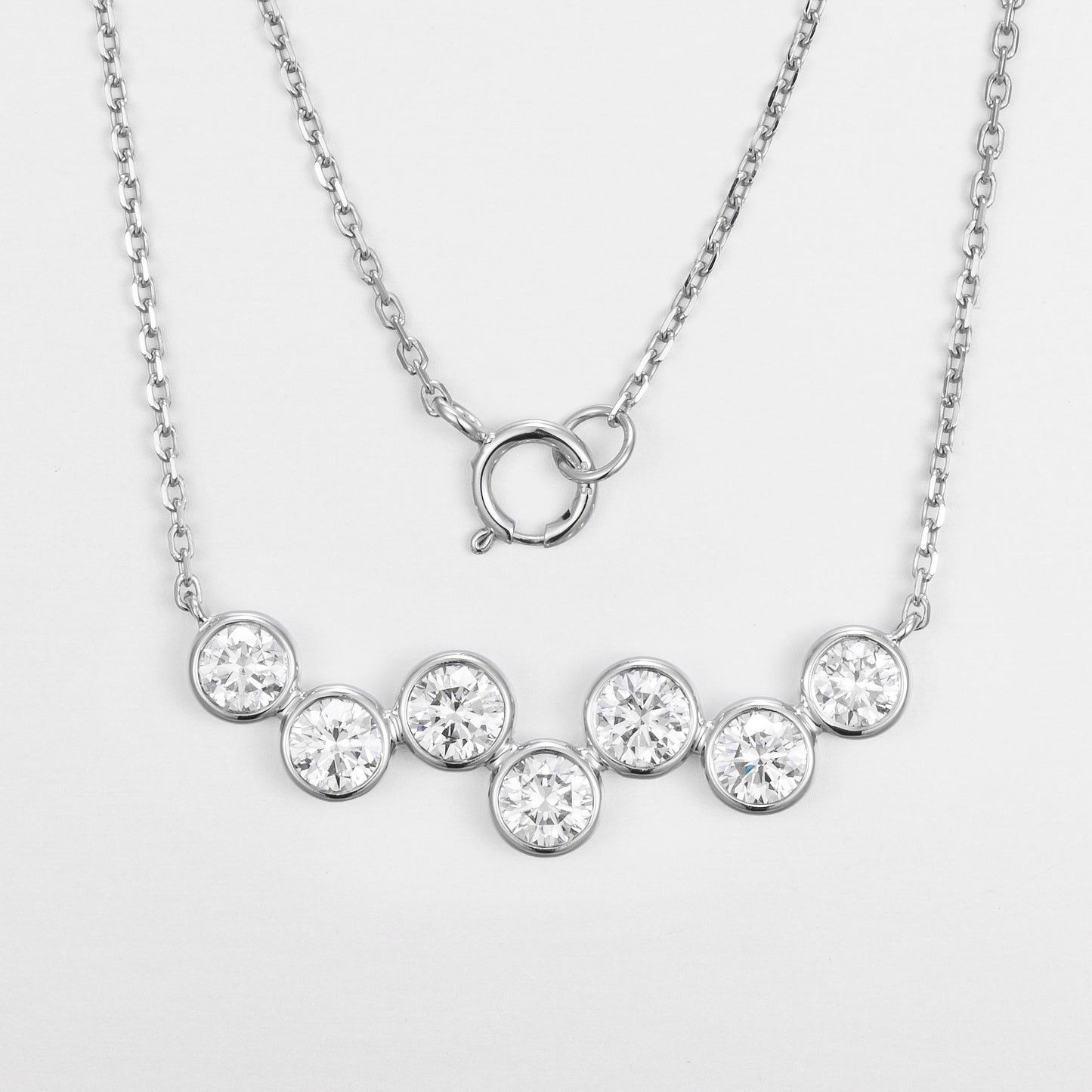 Lab Grown Diamond Necklace-ZBN0035-W