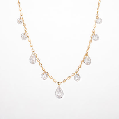 Lab Grown Diamond Necklace-ZBN0093-1