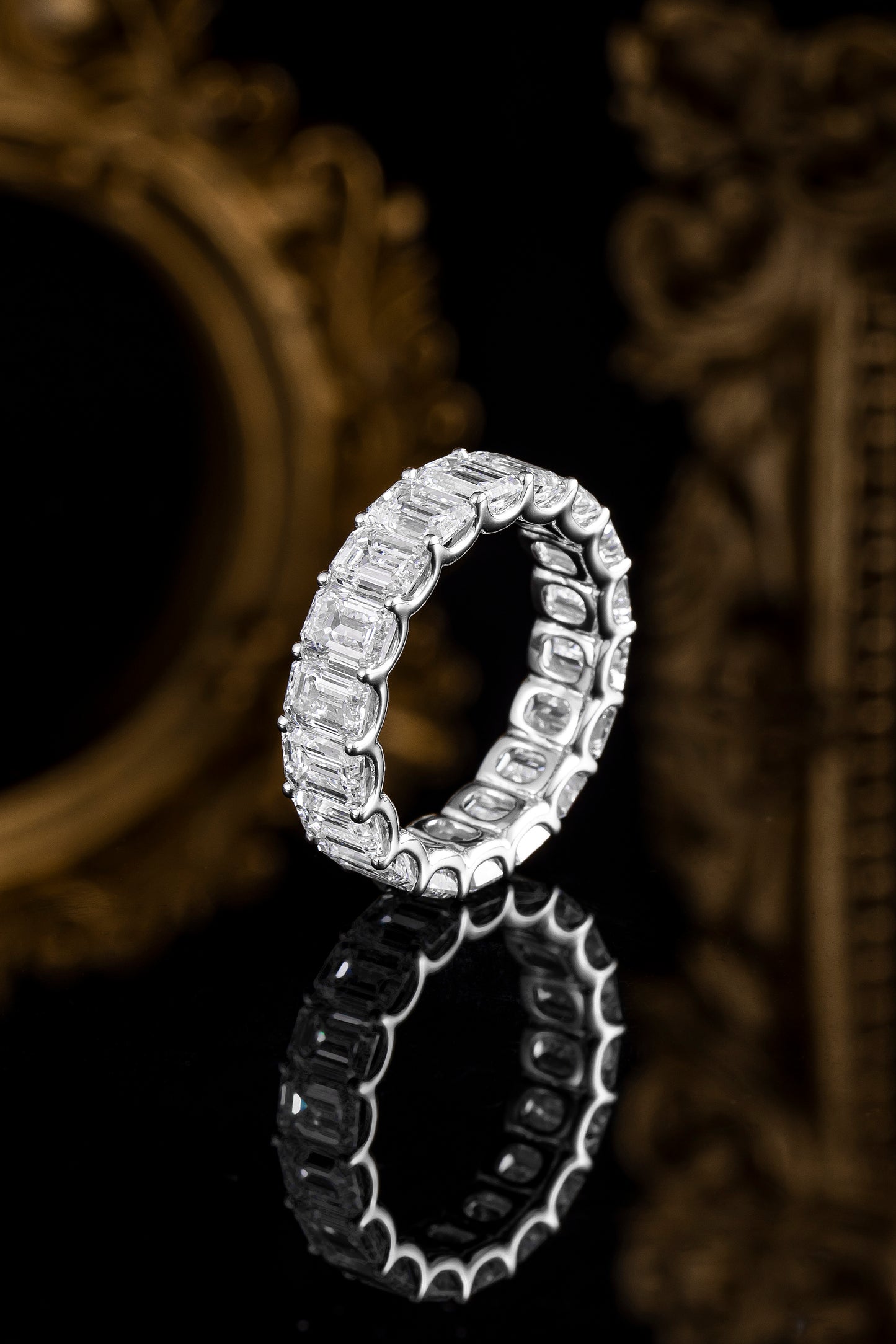 Lab Grown Diamond Ring-ZBR0148-EMERALD