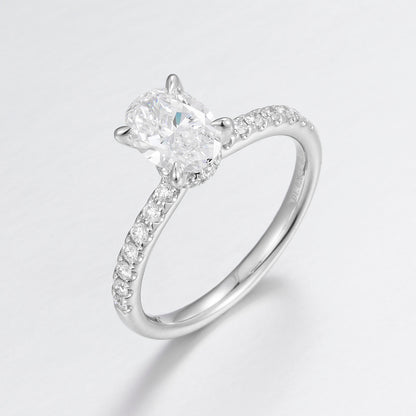 Lab Grown Diamond Ring-ZBR0195-1.00CT
