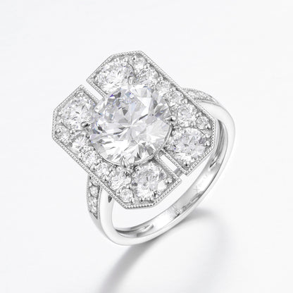 Lab Grown Diamond Ring-ZBR0203-3.00CT