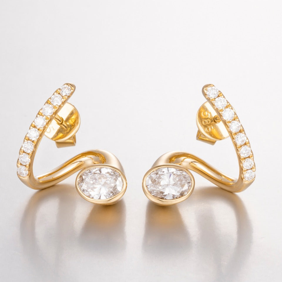 Lab Grown Diamond Earring-ZBE0080-1