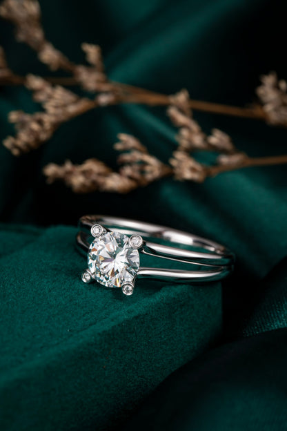 Lab Grown Diamond Ring-ZBR0158-1.00CT