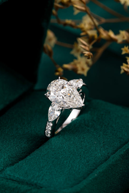 Lab Grown Diamond Ring-ZBR0189-3.00CT