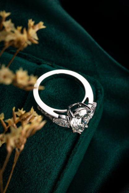 Lab Grown Diamond Ring-ZBR0189-3.00CT
