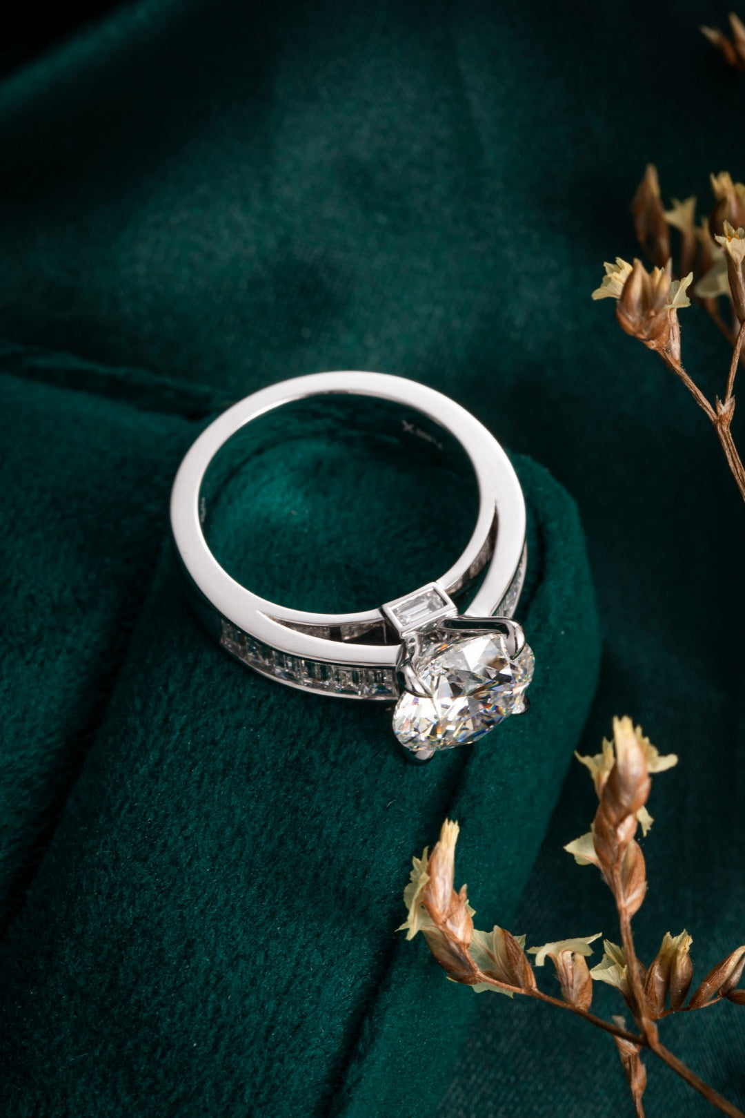 Lab Grown Diamond Ring-ZBR0233-3.00CT