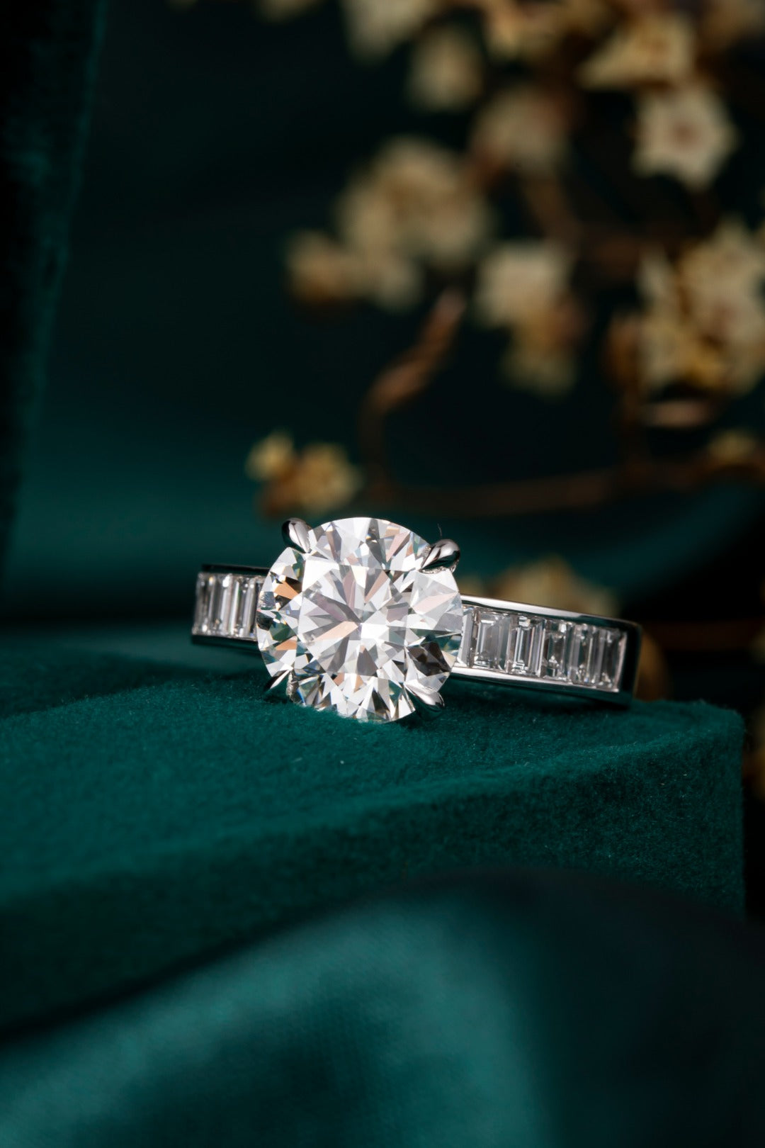 Lab Grown Diamond Ring-ZBR0233-3.00CT