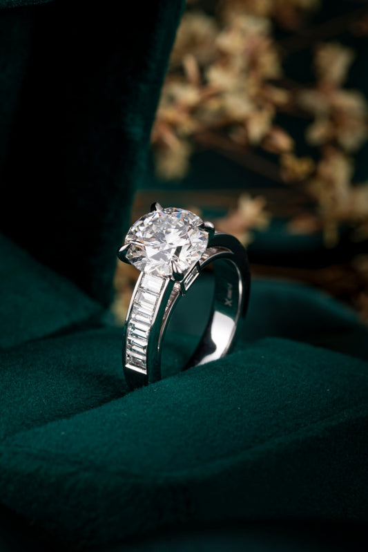 Lab Grown Diamond Ring-ZBR0233-3.00CT