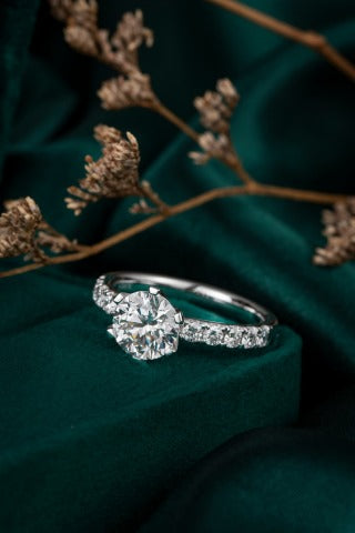 Lab Grown Diamond Ring-ZBR0156-1.50CT