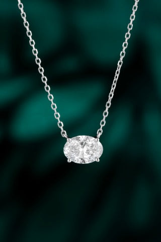 Lab Grown Diamond Necklace-ZBN0060-1.00CT
