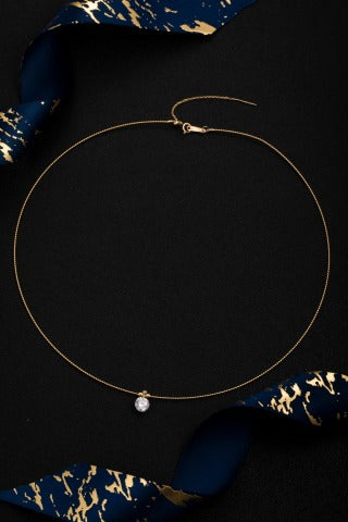 Lab Grown Diamond Necklace-ZBN0082-0.9CT